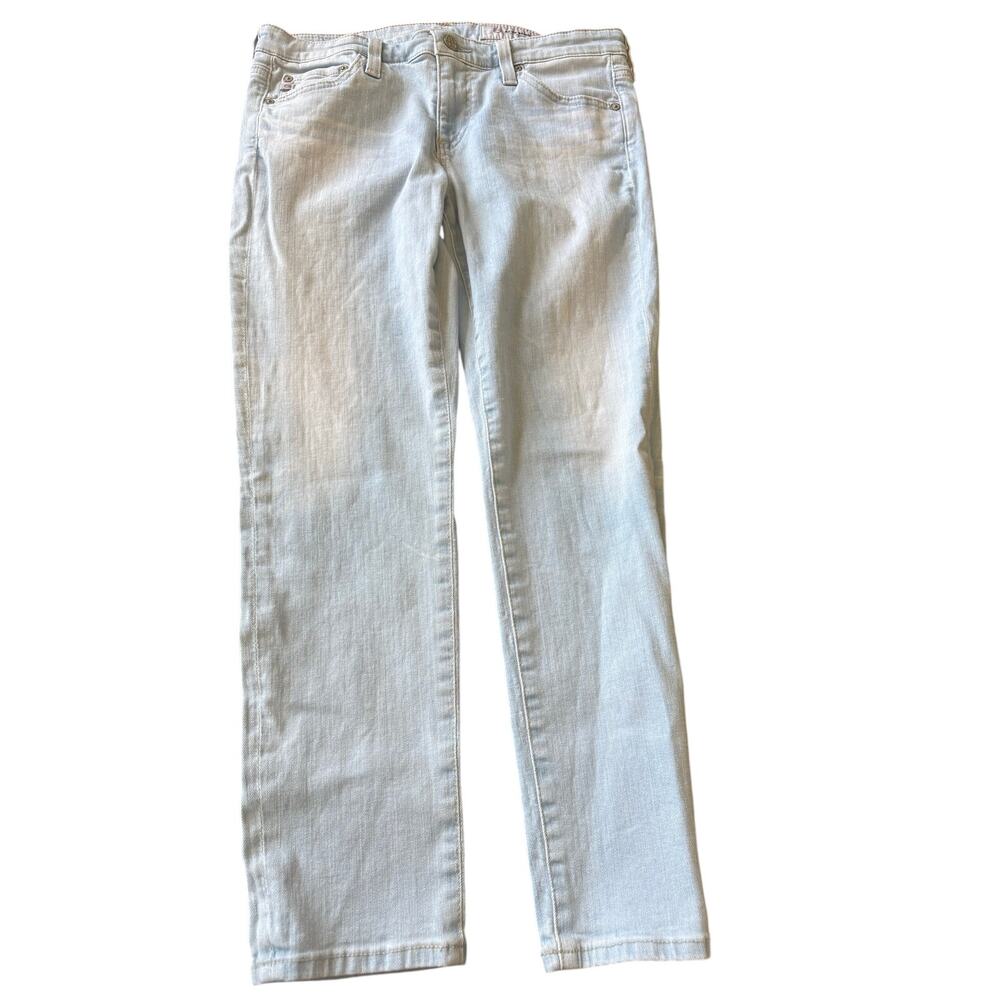 AG Adriano Goldschmied The Stilt Crop Jeans 28 Light Wash Blue Denim Casual Work